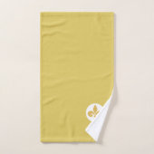 Fleur de Lis op Golden & White Striped Bad Handdoek (Handdoek)