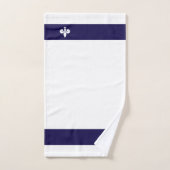 Fleur de Lis op marineblauw en wit Bad Handdoek (Handdoek)