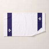 Fleur de Lis op marineblauw en wit Bad Handdoek (Handdoek)