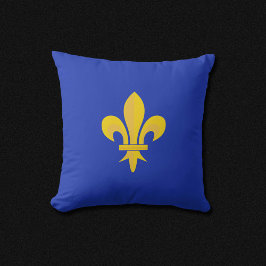 Fleur de Lis op Royal Blue Pillow Kussen