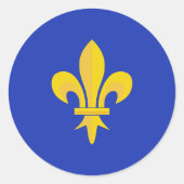 Fleur de Lis op Royal Blue Sticker (Voorkant)