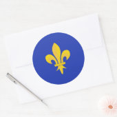 Fleur de Lis op Royal Blue Sticker (Envelop)