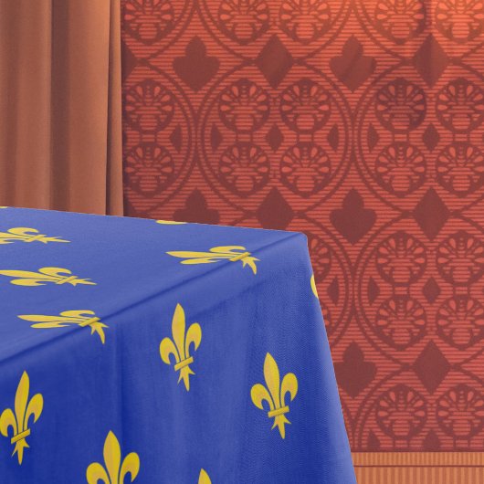 Fleur de Lis op Royal Blue Tablecloth Tafelkleed