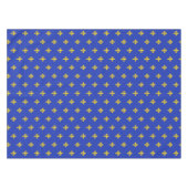 Fleur de Lis op Royal Blue Tablecloth Tafelkleed (Voorkant (Horizontaal))