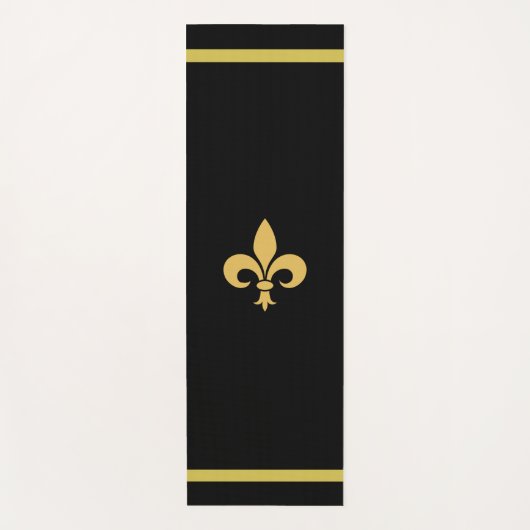  Fleur de Lis op zwart Yogamat (Voorkant)