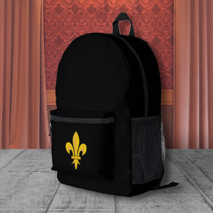 Fleur de Lis op zwarte rugzak