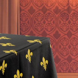 Fleur de Lis op zwarte tablet Tafelkleed