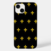 Fleur de Lis op zwarte telefoontas Case-Mate iPhone Case (Achterkant)