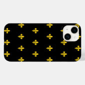 Fleur de Lis op zwarte telefoontas Case-Mate iPhone Case (Achterkant (horizontaal))