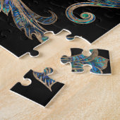 Fleur-de-lis ornament Abalone Shell en Gold Legpuzzel (Zijkant)