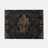 Fleur-de-lis-ornament Black en Gold Deurmat (Voorkant)