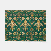 Fleur-de-lis ornament Emerald Green Deurmat (Voorkant)