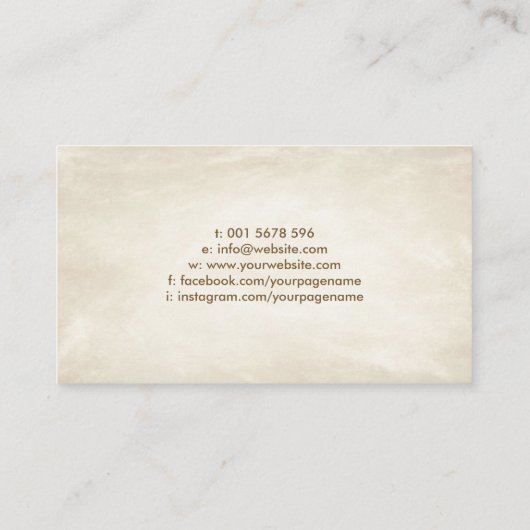 Fleur-de-lis Ornament  Gold Visitekaartje (Achterkant)