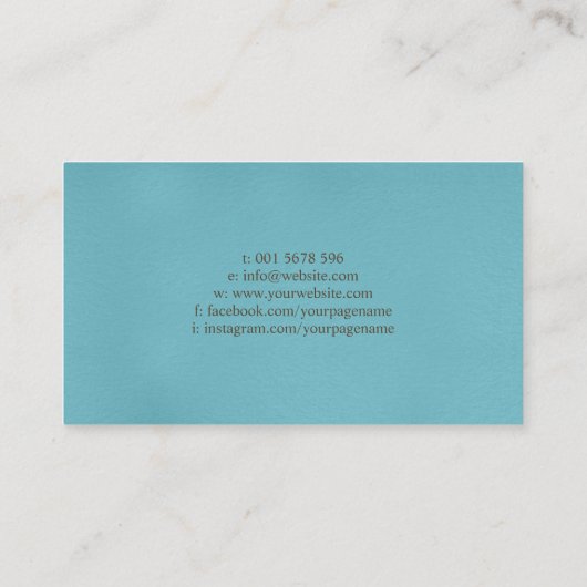 Fleur-de-lis Ornament  goud en blauw Visitekaartje (Achterkant)