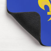 Fleur de Lis over Royal Blue Muismat (Hoek)