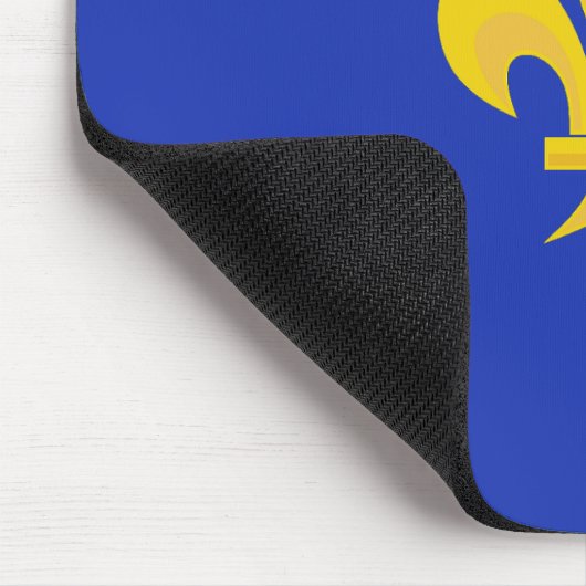 Fleur de Lis over Royal Blue Muismat (Hoek)