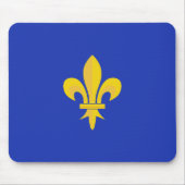 Fleur de Lis over Royal Blue Muismat (Voorkant)