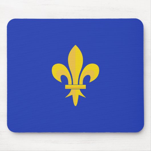 Fleur de Lis over Royal Blue Muismat (Voorkant)