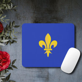 Fleur de Lis over Royal Blue Muismat