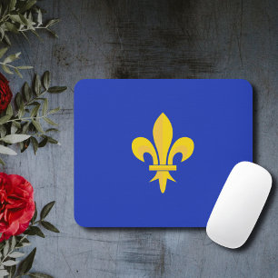 Fleur de Lis over Royal Blue Muismat