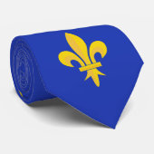 Fleur de Lis over Royal Blue Stropdas (Opgerold)