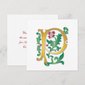 Fleur-de-lis P Monogram Kaart (Voorkant / Achterkant)