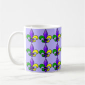 Fleur-de-lis Paars Green Gold Koffiemok (Links)