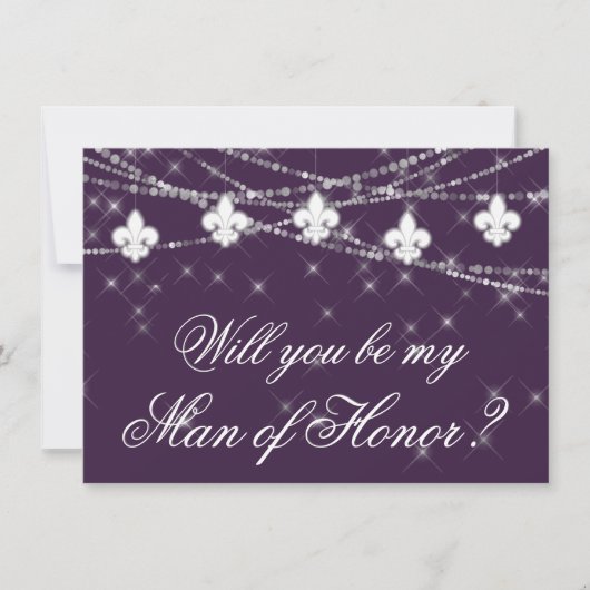 Fleur de Lis Paarse Lichtjes | Vraag Me Mijn Bruid (Voorkant)