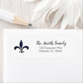Fleur De Lis Painting Art Address Label (Insitu)