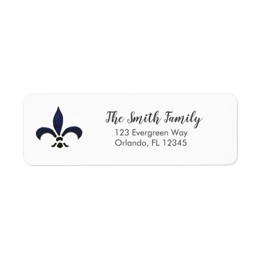Fleur De Lis Painting Art Address Label (Voorkant)