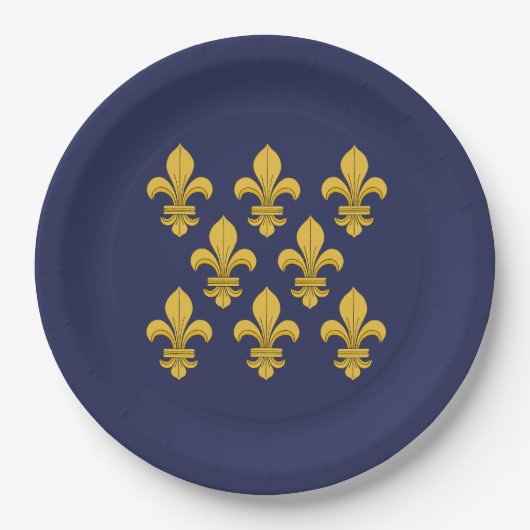 Fleur-de-lis Papieren Bordje (Voorkant)