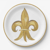 Fleur de lis papieren bordje (Voorkant)