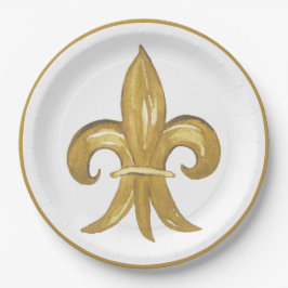 Fleur de lis papieren bordje