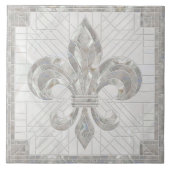 Fleur-de-lis - Parelmozaïekkunst Tegeltje (Voorkant)