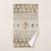 Fleur-de-lis Pastel Gold Bad Handdoek (Handdoek)