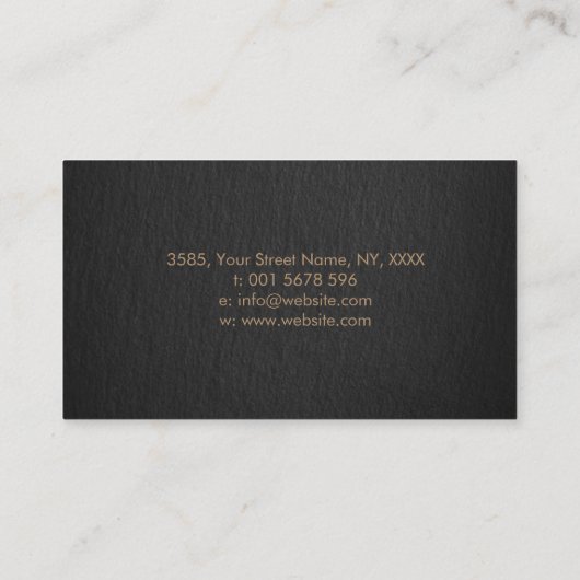 Fleur-de-lis Pastel Gold Visitekaartje (Achterkant)