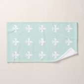 Fleur de Lis Pastel Seafoam Bath Towels Bad Handdoek (Handdoek)