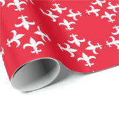 Fleur De Lis Patroon Cadeaupapier (Rol Hoek)