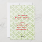 Fleur de lis-patroon Dubbele multifotokaart Feestdagenkaart (Achterkant)