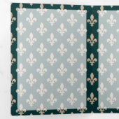 Fleur de Lis Patroon, Frans, Koninklijk, Crème, Gr Drieluik Kaart (Binnenzijde eerst)