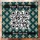 Fleur de Lis Patroon, Frans, Koninklijk, Crème, Gr Raamsticker (Vel 2)