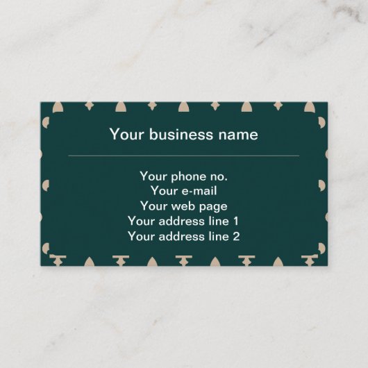 Fleur de Lis Patroon, Frans, Koninklijk, Crème, Gr Visitekaartje (Voorkant)