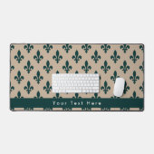 Fleur de Lis Patroon, Frans, Koninklijk, Groen Bureaumat (Keyboard & Muis)