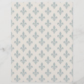 Fleur de Lis Patroon, Frans, Koninklijk, Groen Flyer (Voorkant)