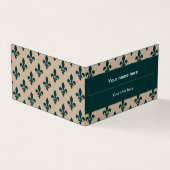 Fleur de Lis Patroon, Frans, Koninklijk, Groen Visitekaartje (Buitenkant)