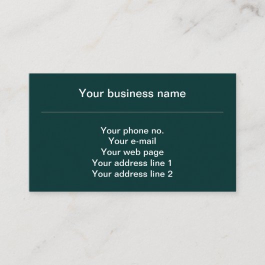 Fleur de Lis Patroon, Frans, Koninklijk, Groen Visitekaartje (Voorkant)