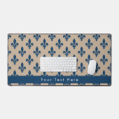 Fleur de Lis Patroon, Frans, Koninklijk, Marine Bl Bureaumat (Keyboard & Muis)