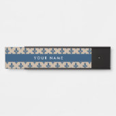 Fleur de Lis Patroon, Frans, Koninklijk, Marine Bl Deurbordje (Voorkant)