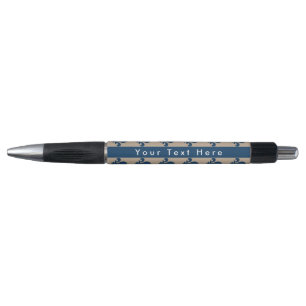 Fleur de Lis Patroon, Frans, Koninklijk, Marine Bl Pen