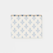 Fleur de Lis Patroon, Frans, Koninklijk, Marine Bl Post-it® Notes (Voorkant)